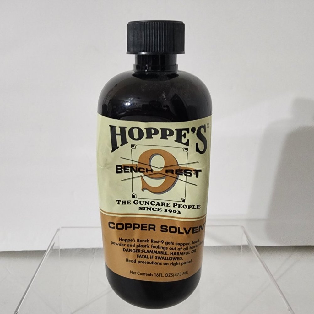Hoppe's No.9 Bench Rest Copper Solvent Gun Bore Cleaner 16oz NWT